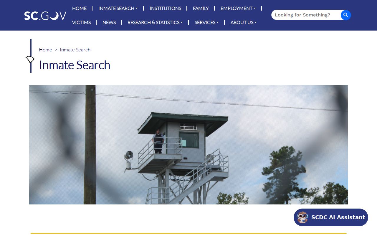 SCDC inmate search limits for Lexington County criminal custody records