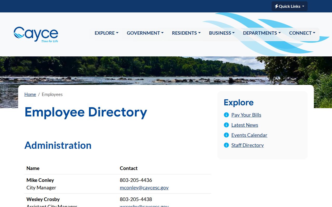 Cayce criminal history police leadership directory